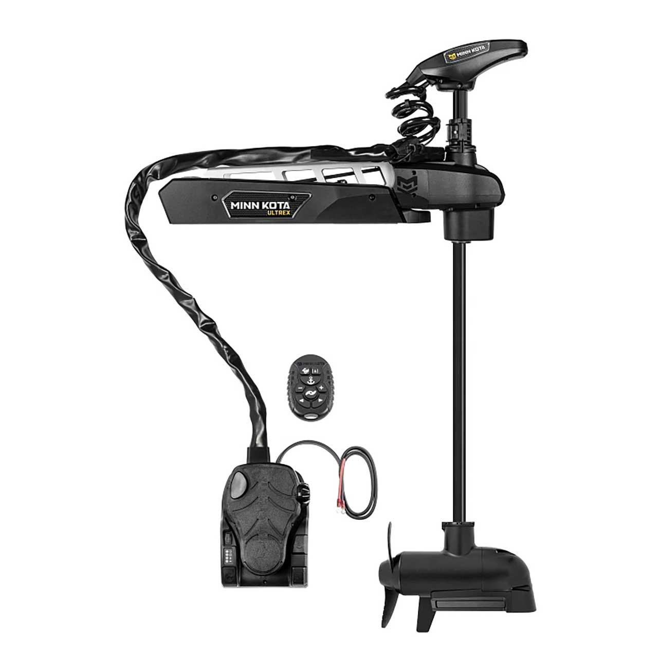 Minn Kota Ultrex Combo Quest profile with micro remote control and foot pedal