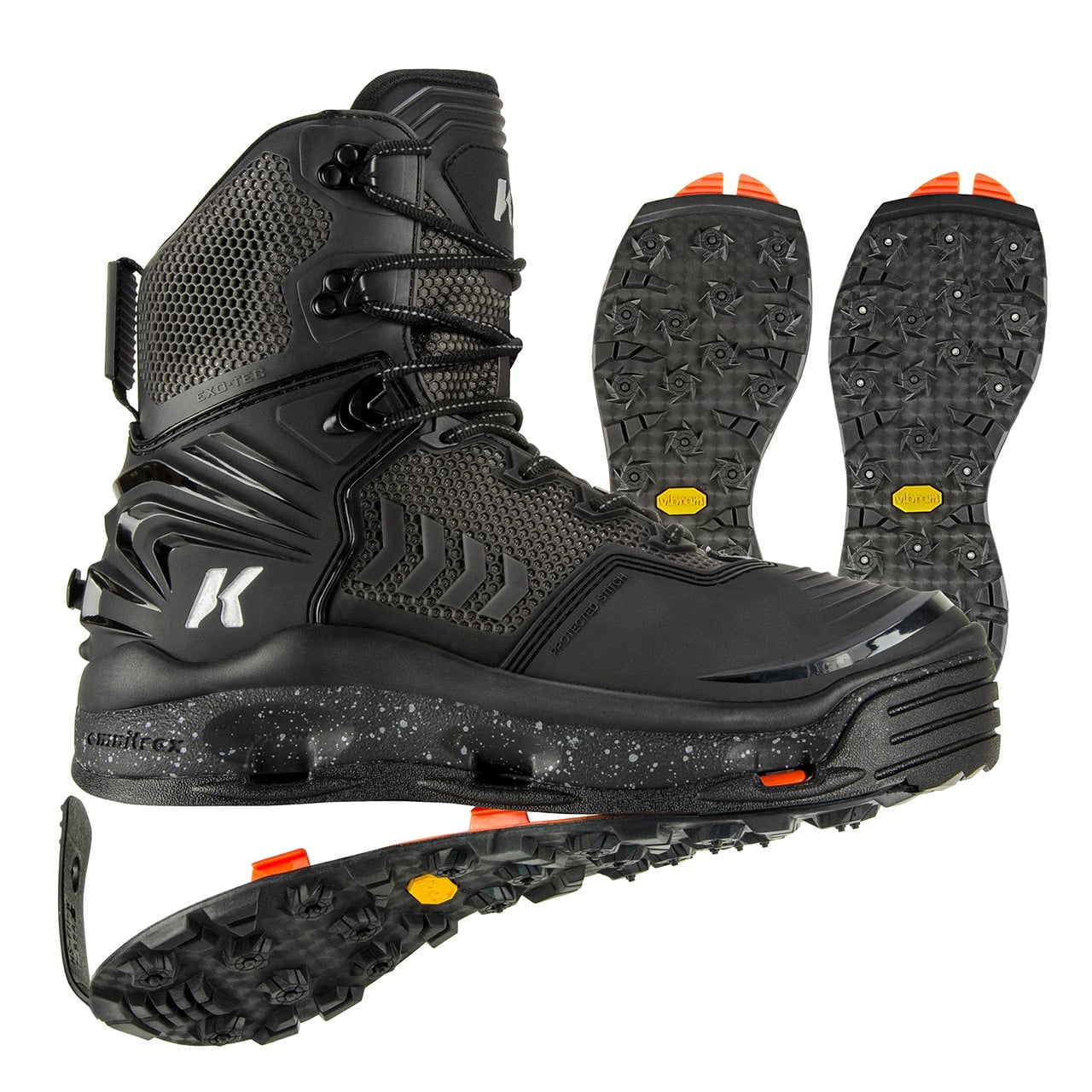 Korkers River Ops Wading Boot Vibram XS Trek & Studded XS Trek Soles