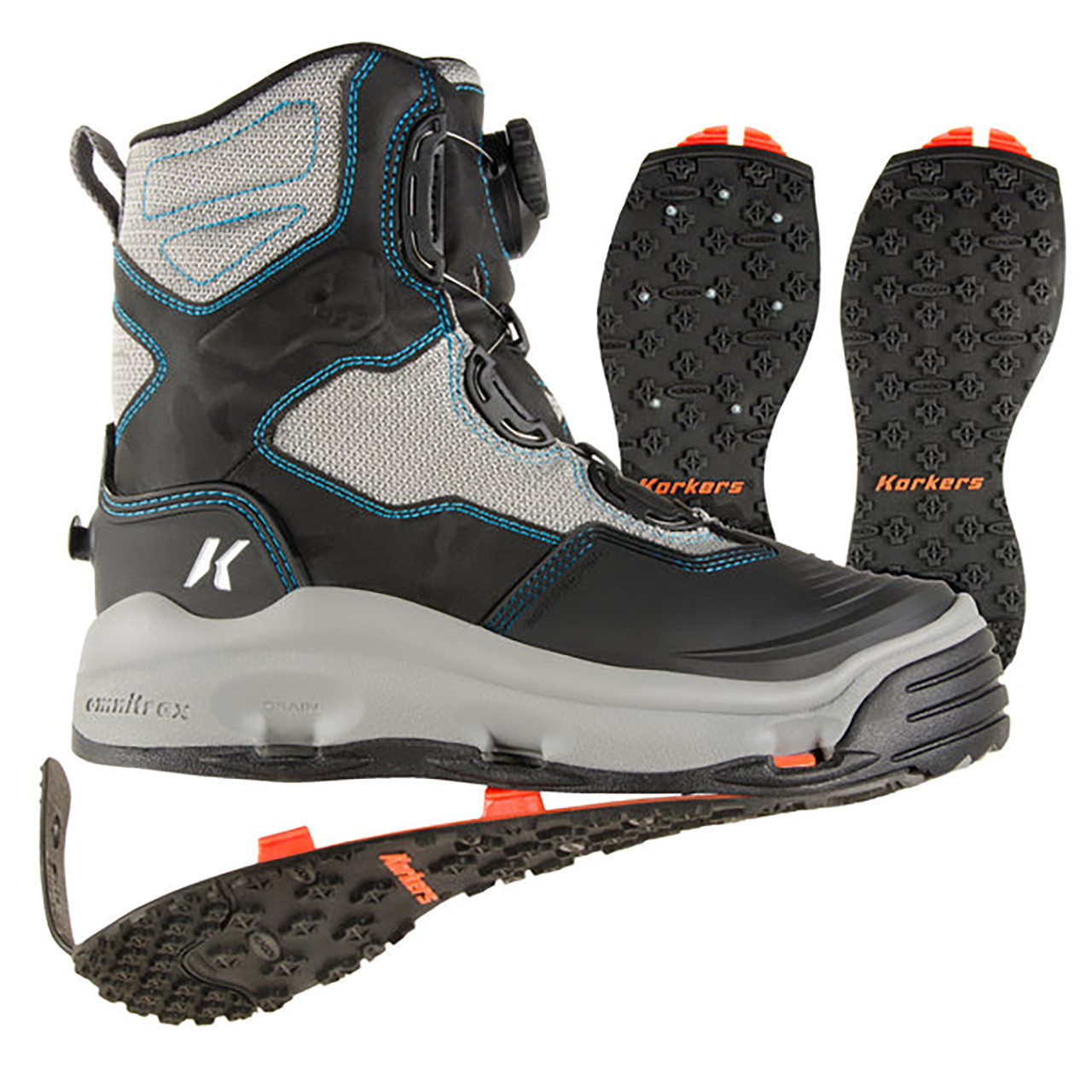 Korkers Darkhorse Women's Wading Boot with Kling-On & Studded Kling-On Soles