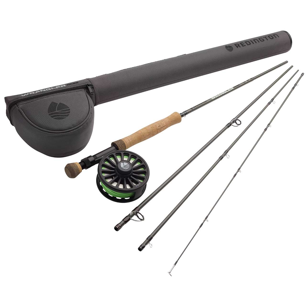 Redington Wrangler Fly Outfit kit in 4 sections with Crosswater Reel, RIO fly line and carrying case