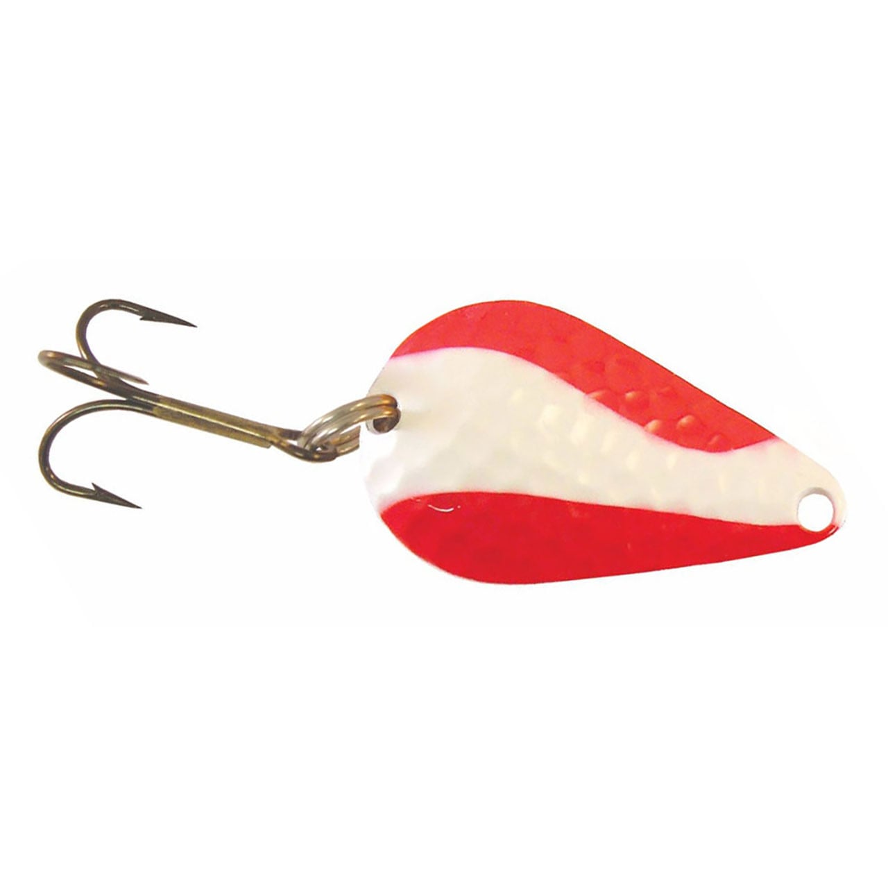 Acme Stee-Lee Casting Spoon color Red White Nickel