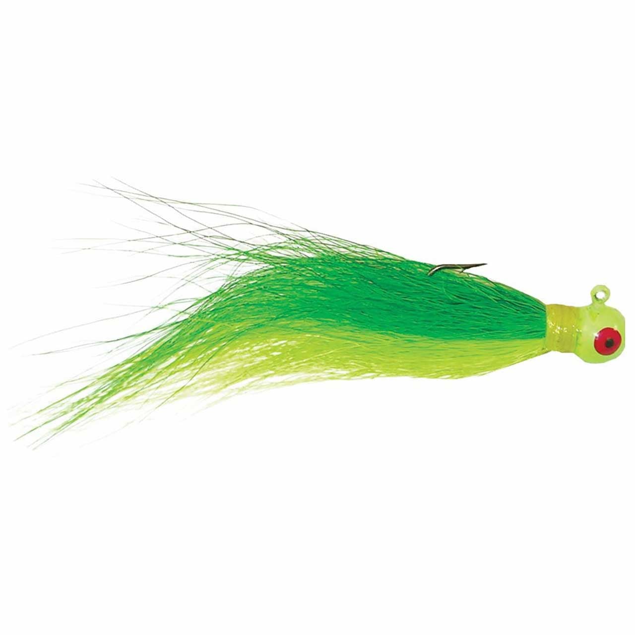 Kalin's Hand-Tied Bucktail Jig color Glow Green Chartreuse