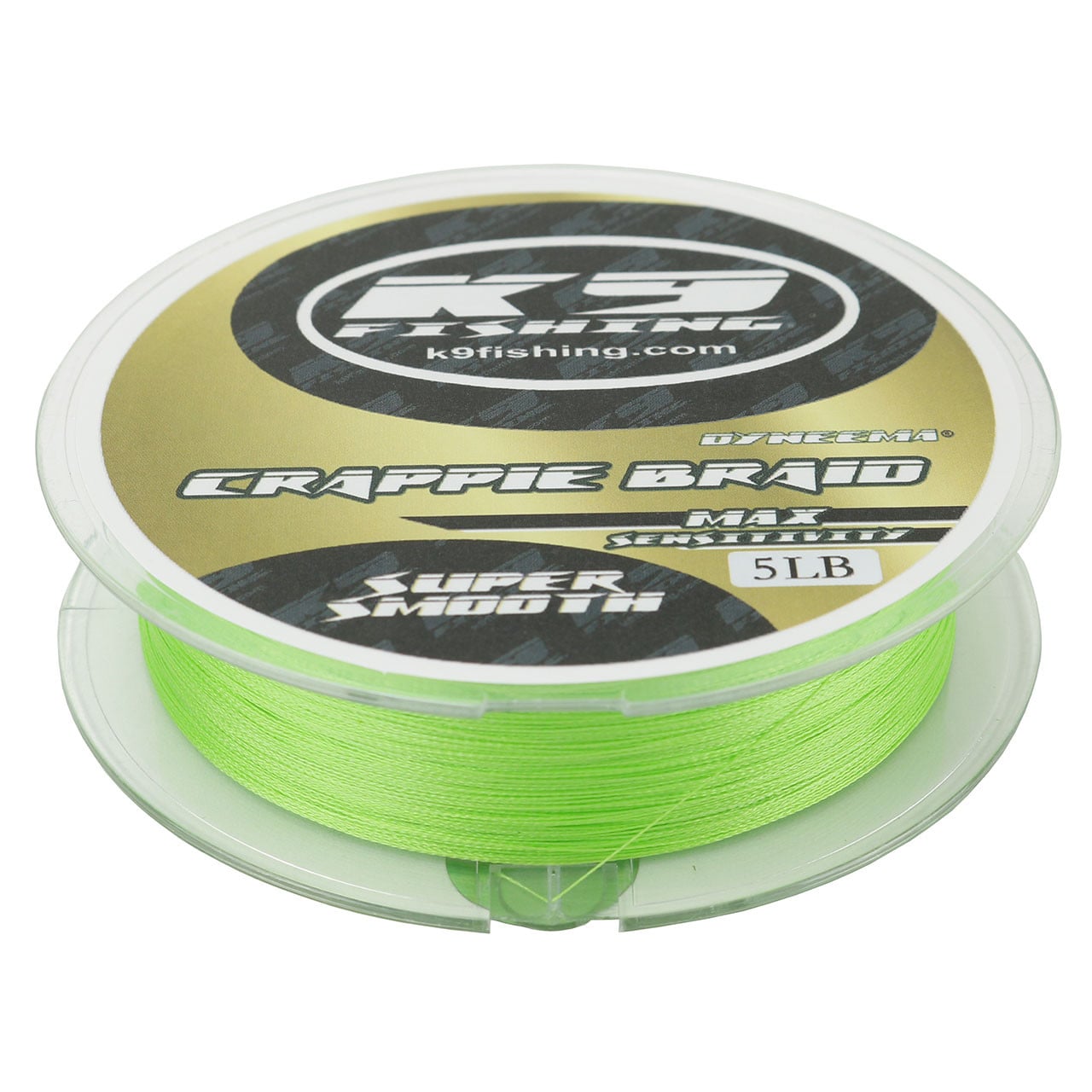 K9 Crappie Braid color Neon Green