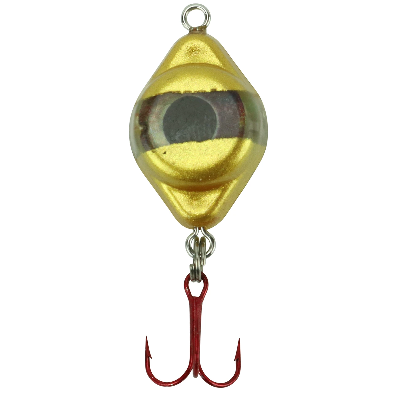 Fish Daddy Dirty Bomb Gold Spoon color Blinking Green weight 1/16 ounce