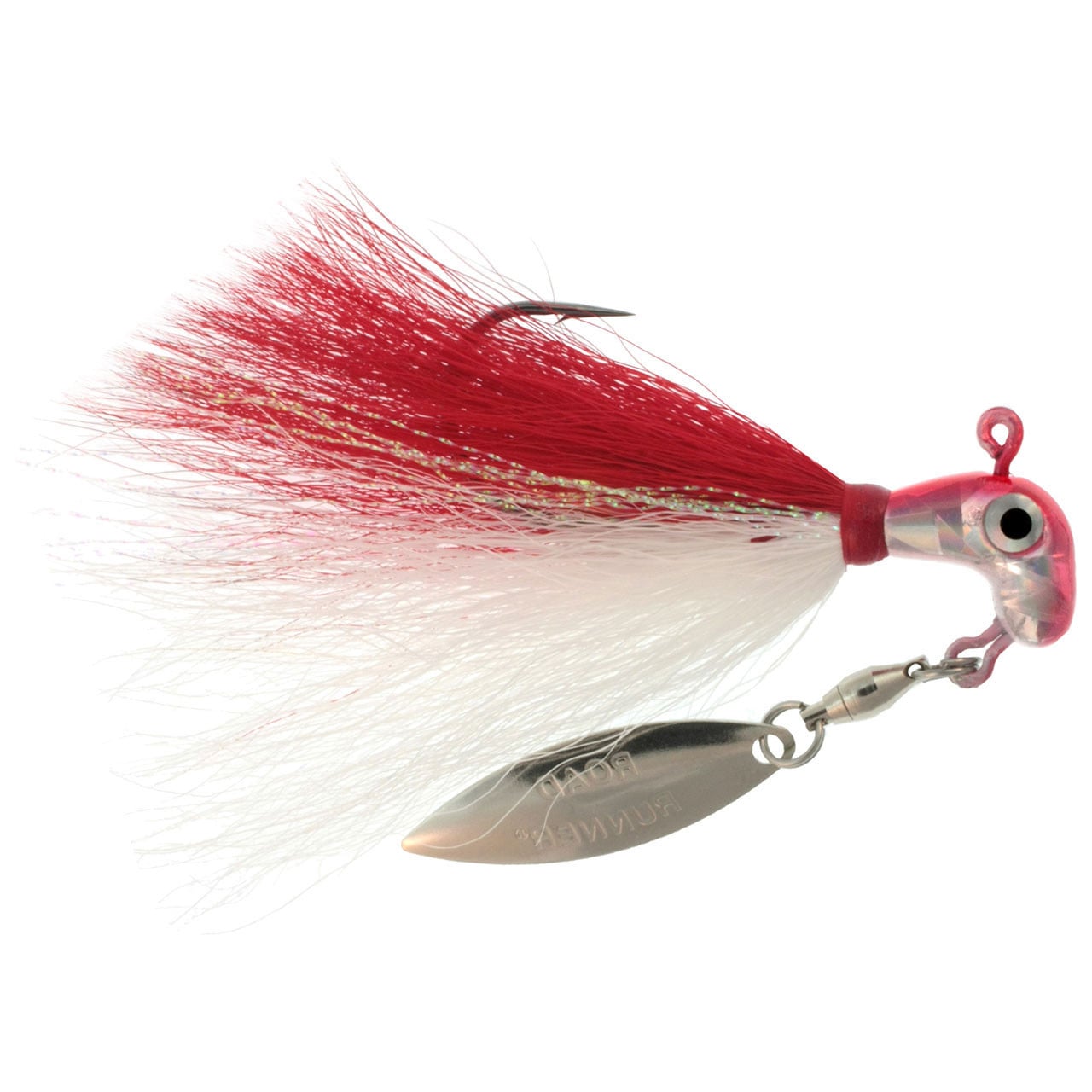 Road Runner Bucktail Pro color Chrome Red-Head White