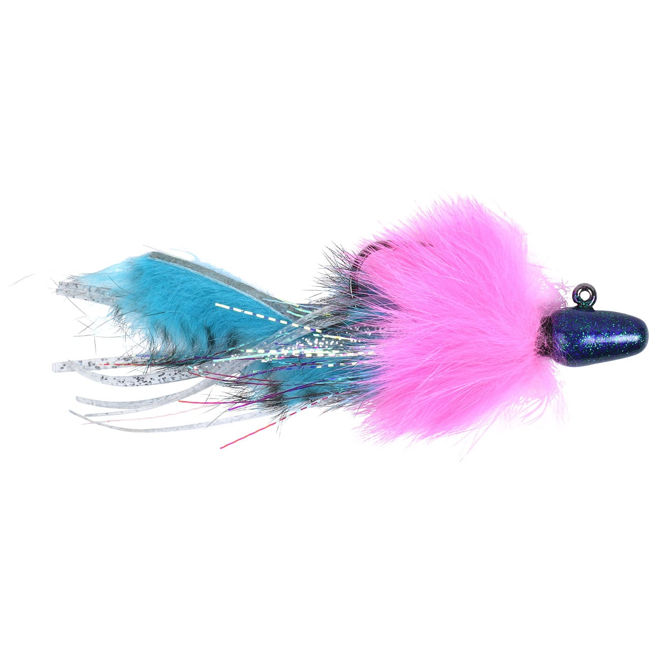 Yakima Bait Twitcher Jig color Blue Head/Bubble Gum Body/Blue Barred Black Tail