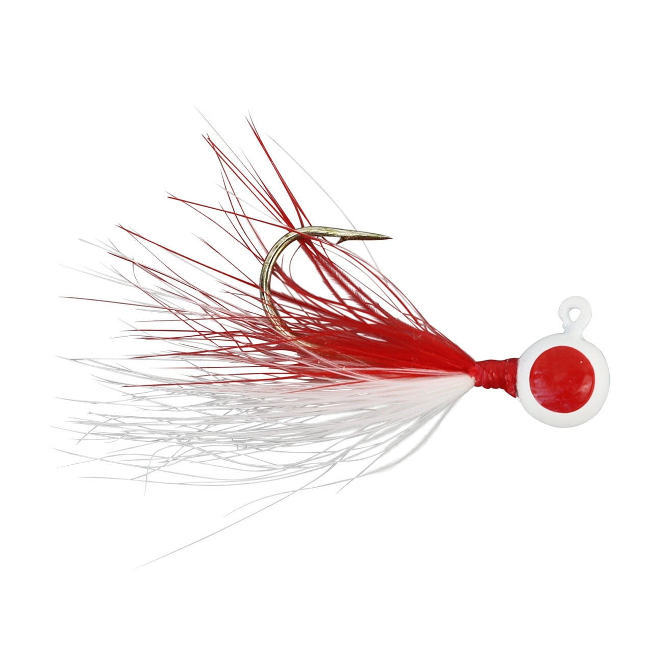 Leland's Lures Pop Eye Jig color Red White