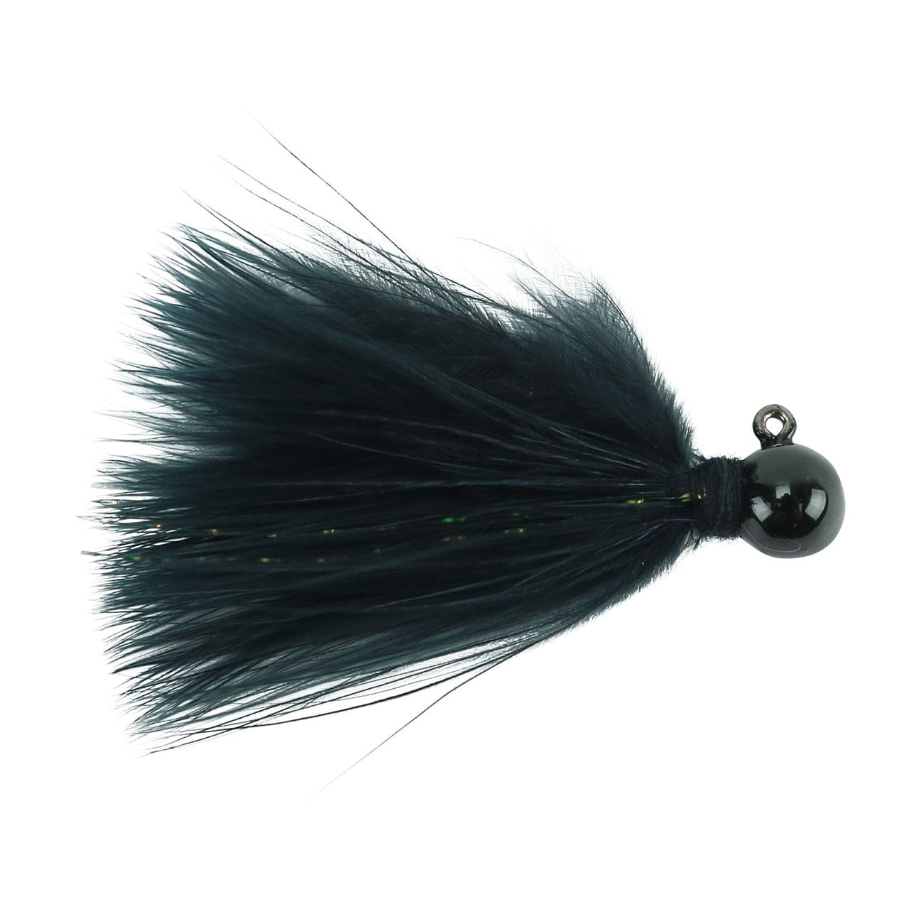 Hawken Sy's Micro Marabou Jig color Black Nickel Head Black