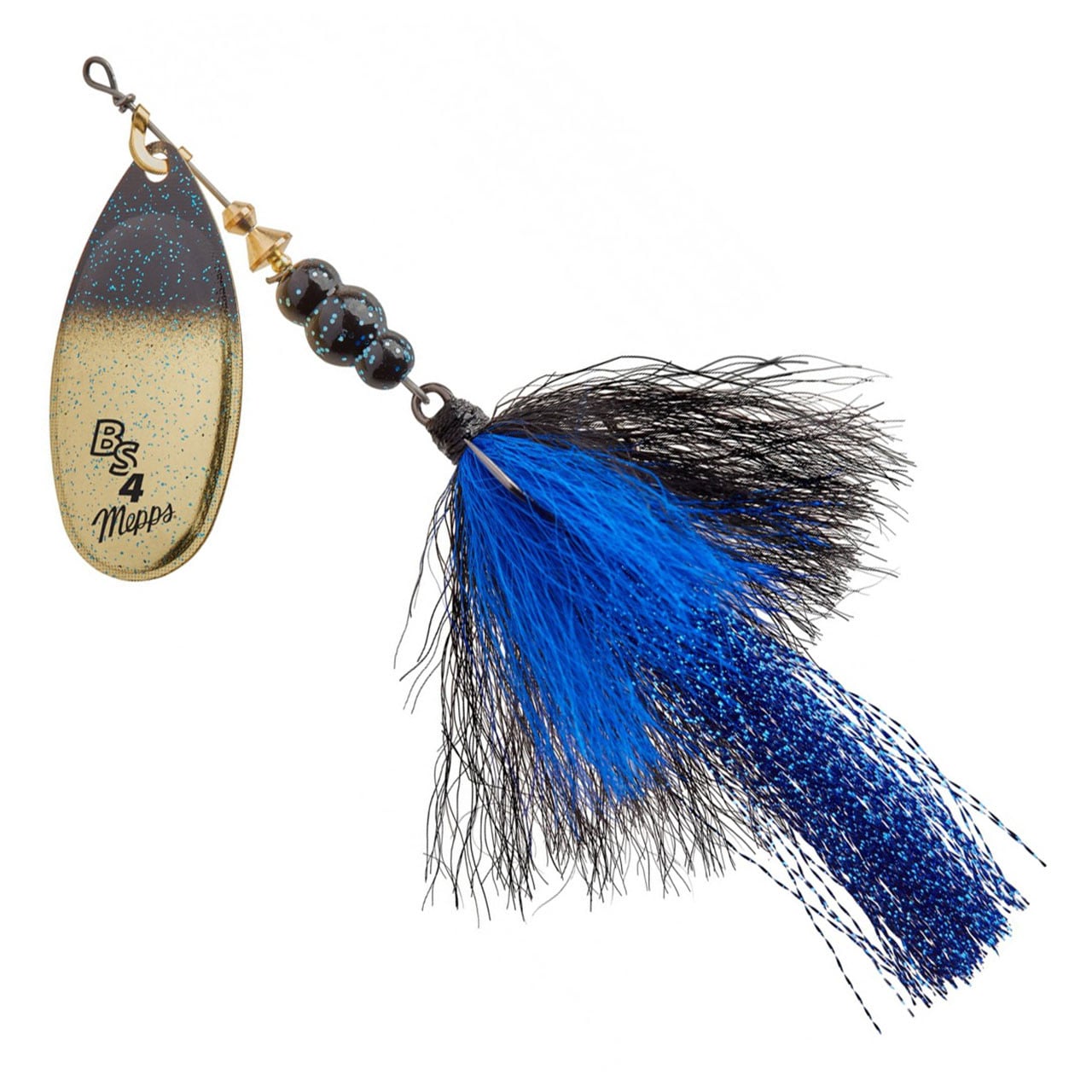 Mepps Bronze Slammer color Gold-Black and Blue