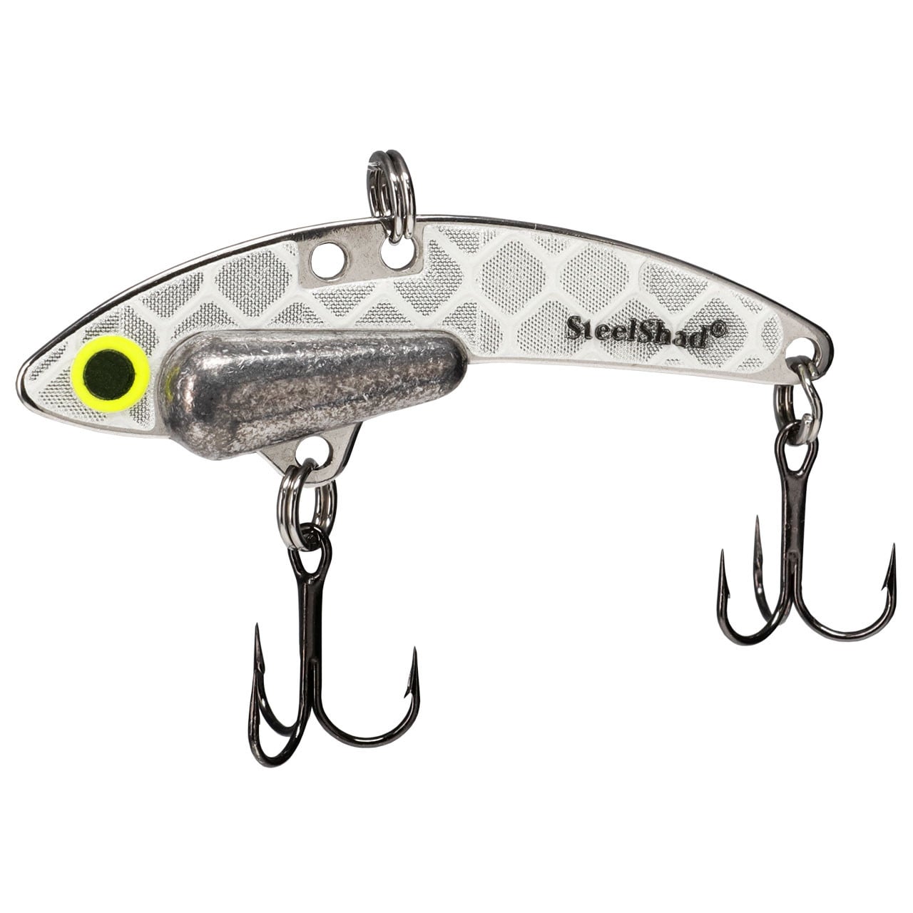 SteelShad Mini Series Blade Bait color Glow Silver