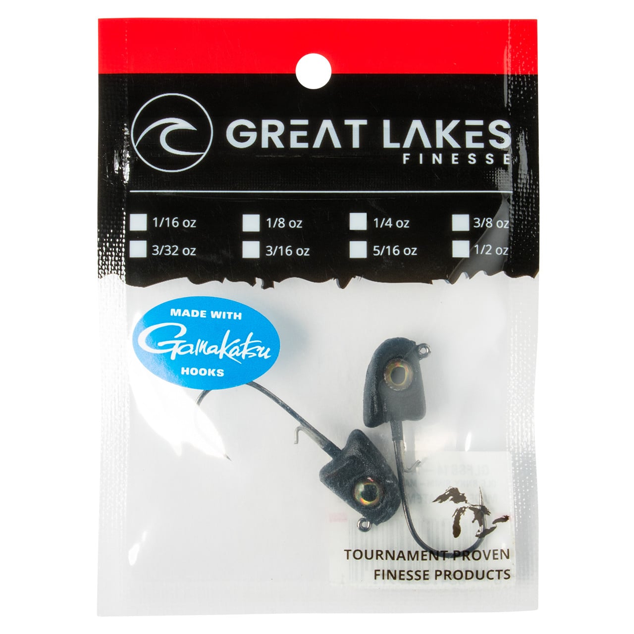 Great Lakes Finesse minnow color Matte Black in Great Lakes Finesse packaging