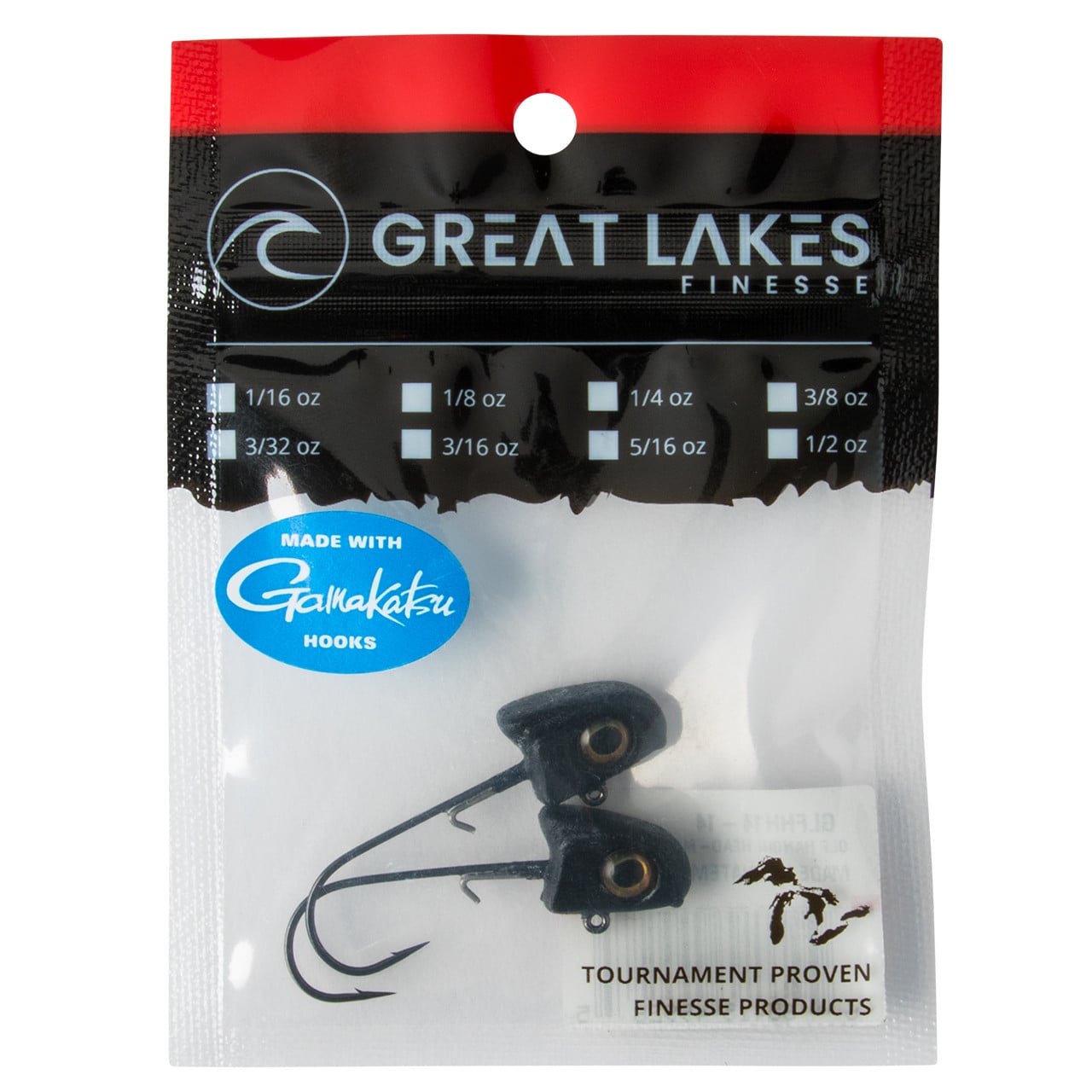 Great Lakes Finesse Hanging Head color Matte Black in Great Lakes Finesse packaging