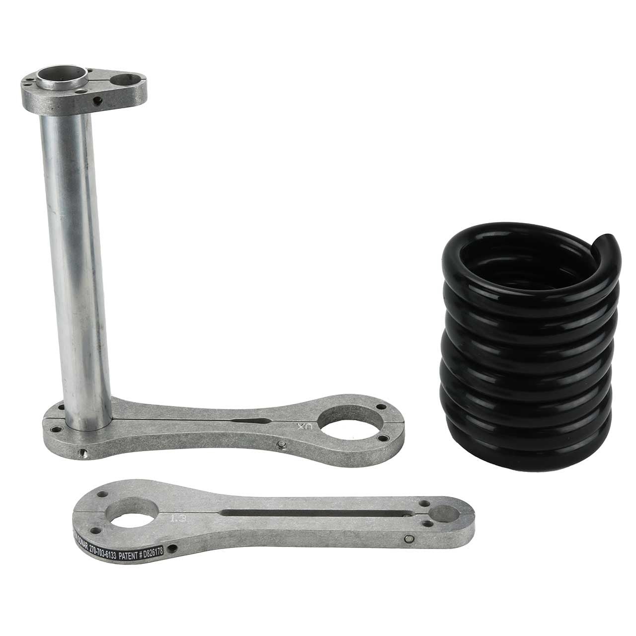 Precision Sonar Cable Guard for LiveView Transducers Tube, Top and Bottom Brackets and coiled hose for transducer cable