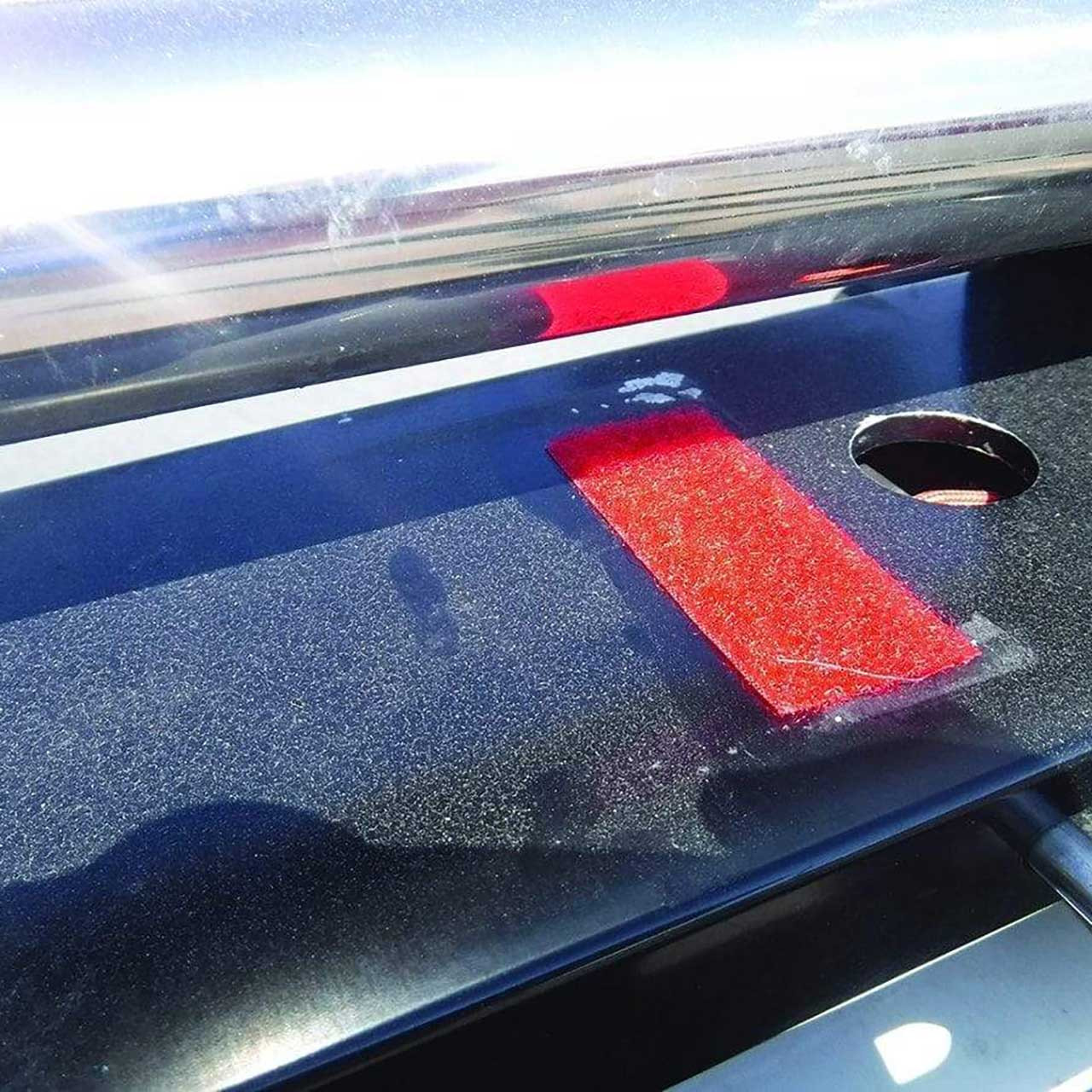 T-H Marine G-Force Silencer Trolling Motor Vibration Pad placed for a Motorguide, pads are black, not red as pictured
