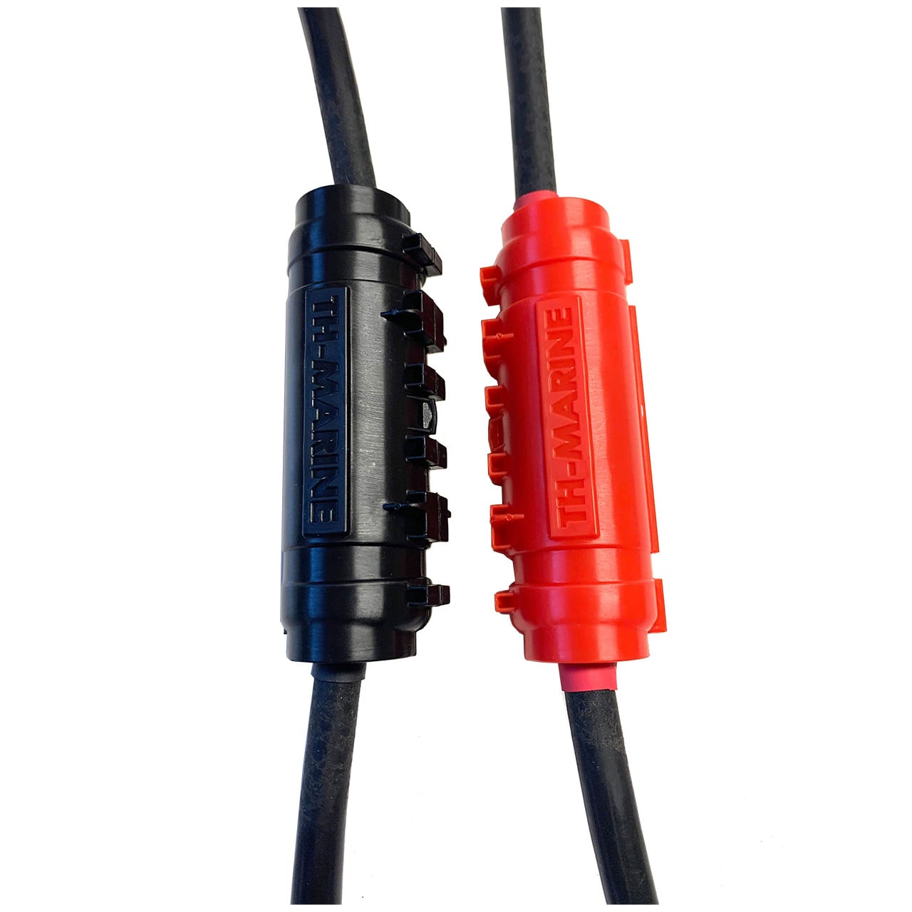 T-H Marine HYDRA Battery Cable Extender Kit with cables connected at each end of closed positive and negative terminals