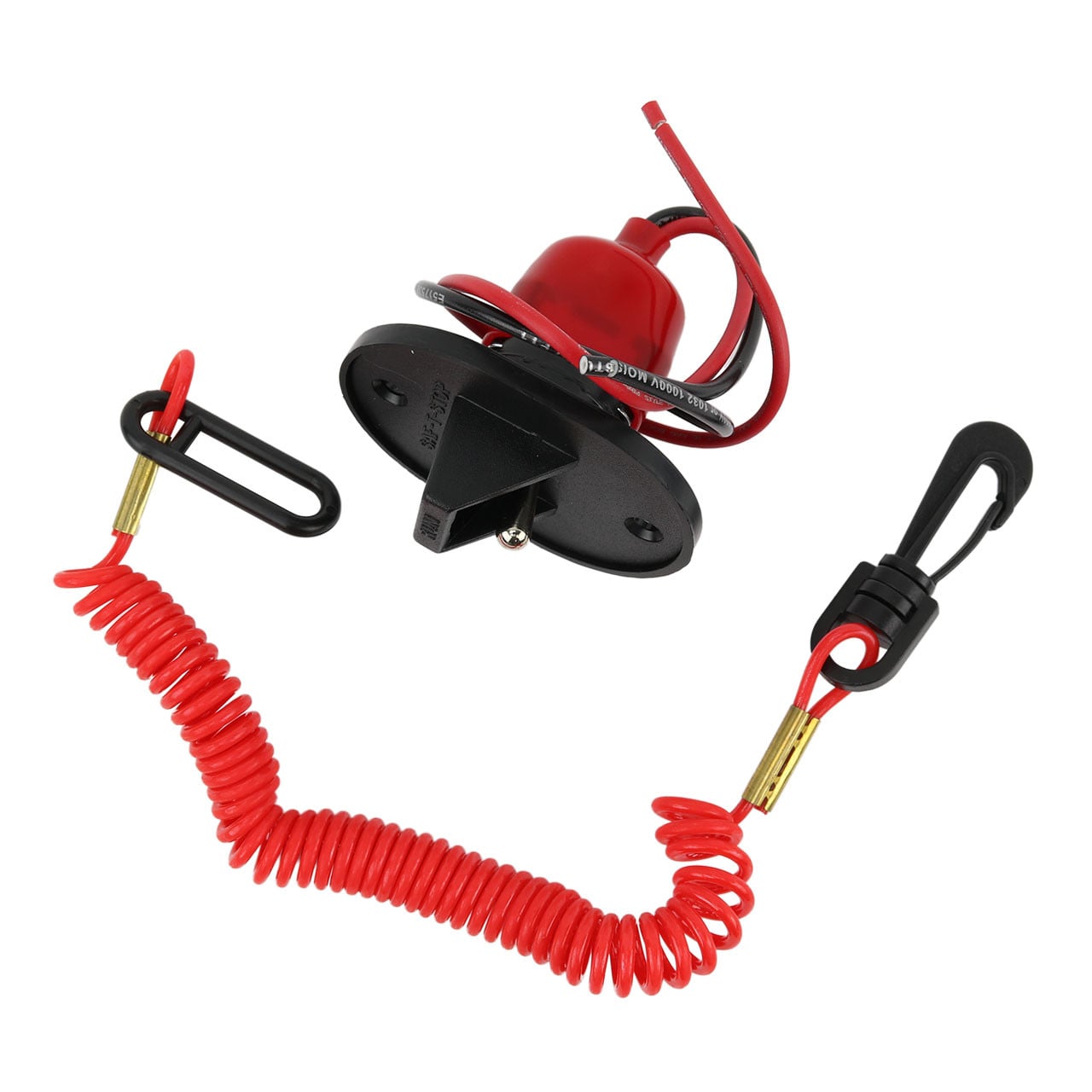 T-H Marine Single Outboard Saf-T-Stop Kill Switch and included lanyard
