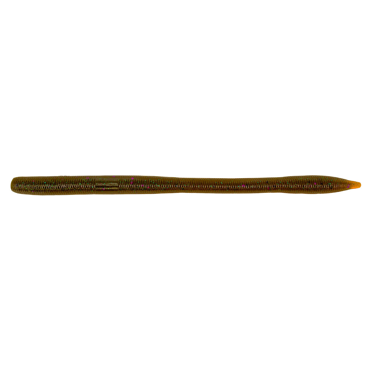 Yamamoto Sensei Worm color Dark Green Pumpkin/Amber Laminate w/ Purple/Black/Emerald Flake