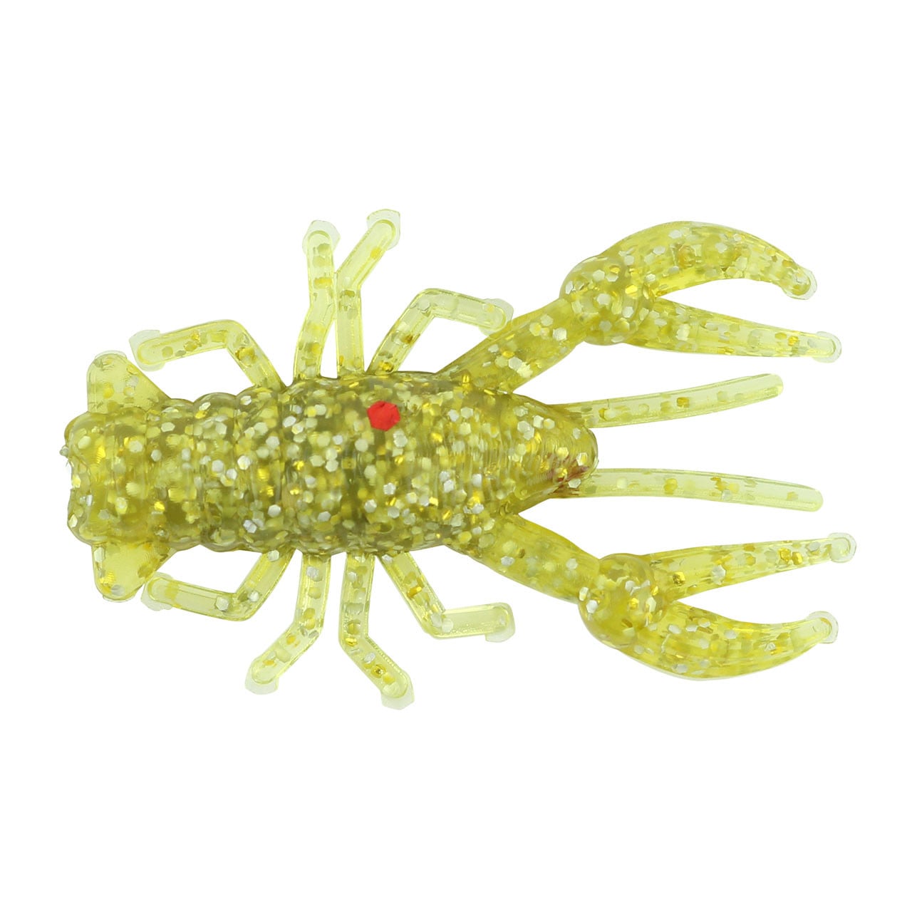 Cast Cray Crap Slap Mini Craws color Chartreuse Bling