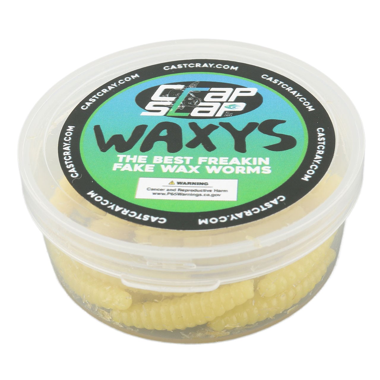 Cast Cray Slap Waxys reusable plastic container, closed lid