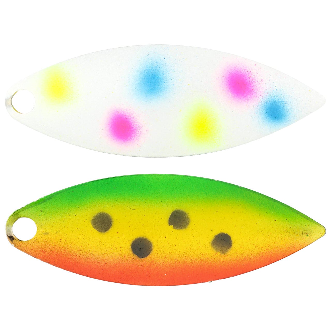 Character Lures Premium Willow Blades color Wondermelon, which is a Wonderbread front and a Watermelon back