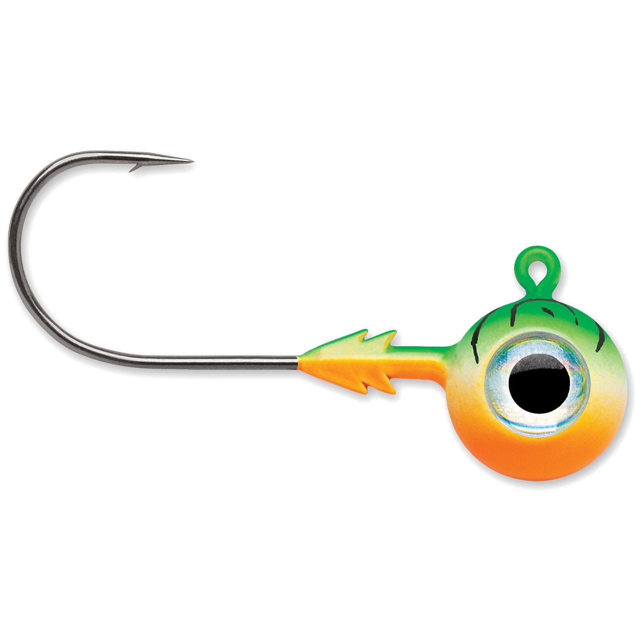 VMC Tungsten Moon Eye Jigs color Green Tiger UV