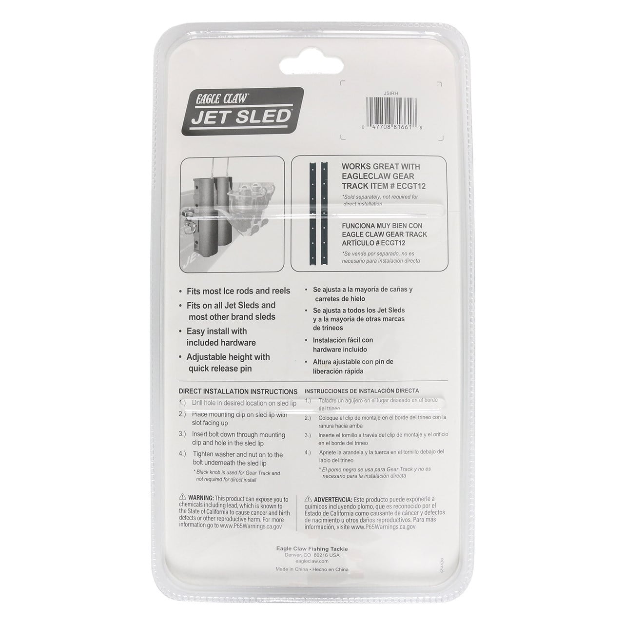 Shappell Jet Sled Ice Rod Holders 2pk package back