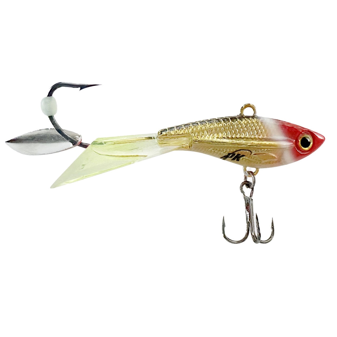 PK Ridge Glider Glide Bait color Clown Glow