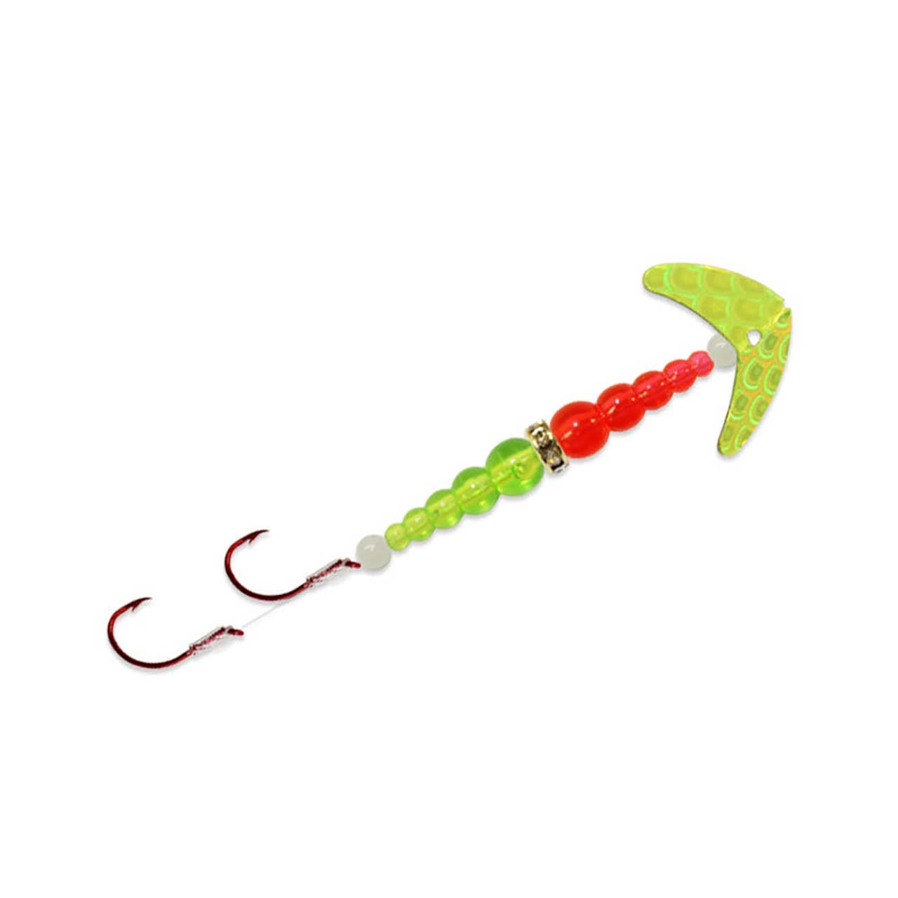 Mack's Double Whammy Kokanee Pro color Chartreuse Scale  with Orange Chartreuse