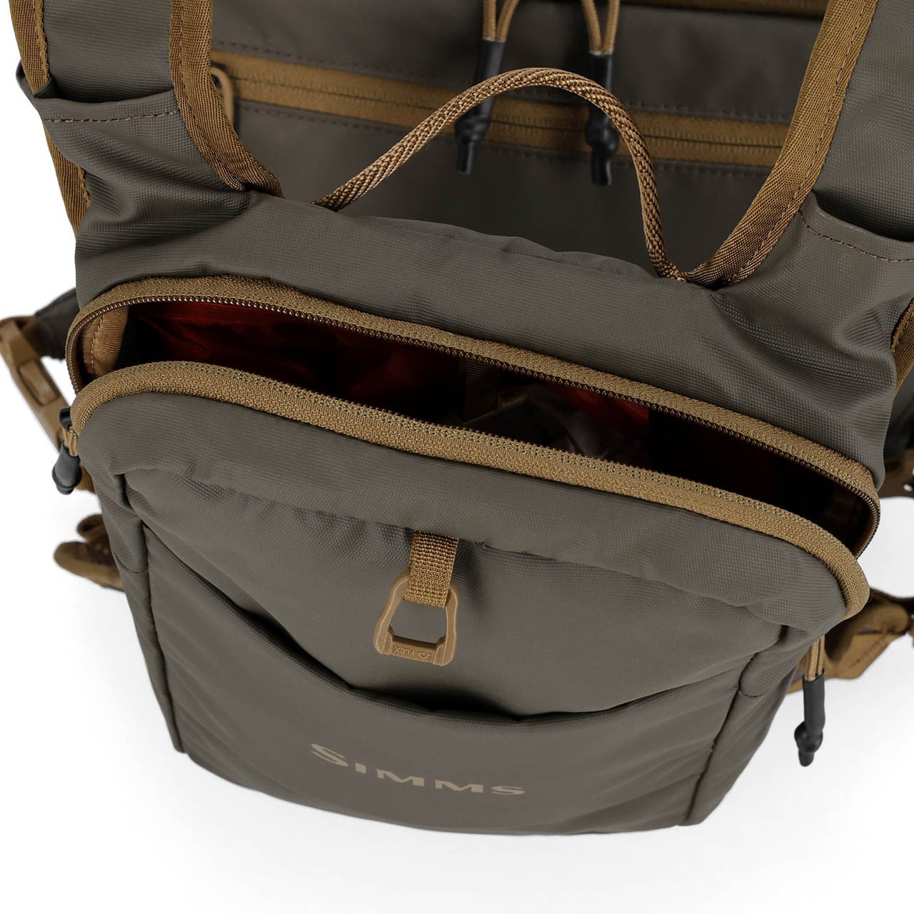 Simms Headwaters Chest Pack inside back portion of chest pack