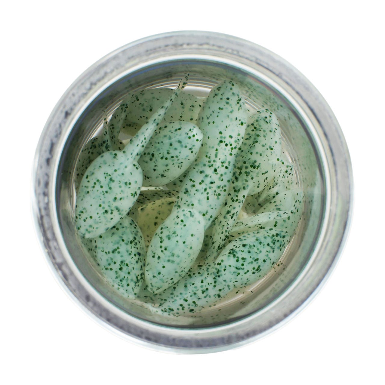 Berkley Gulp! Alive! Tadpole Jar with open lid top down view