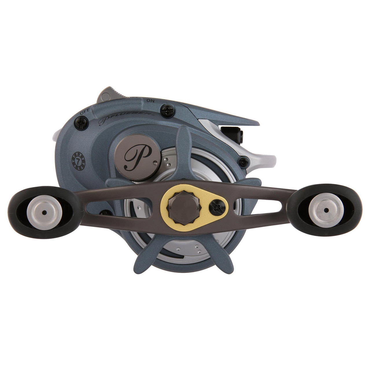 Pflueger President Low Profile Casting Reel handle side
