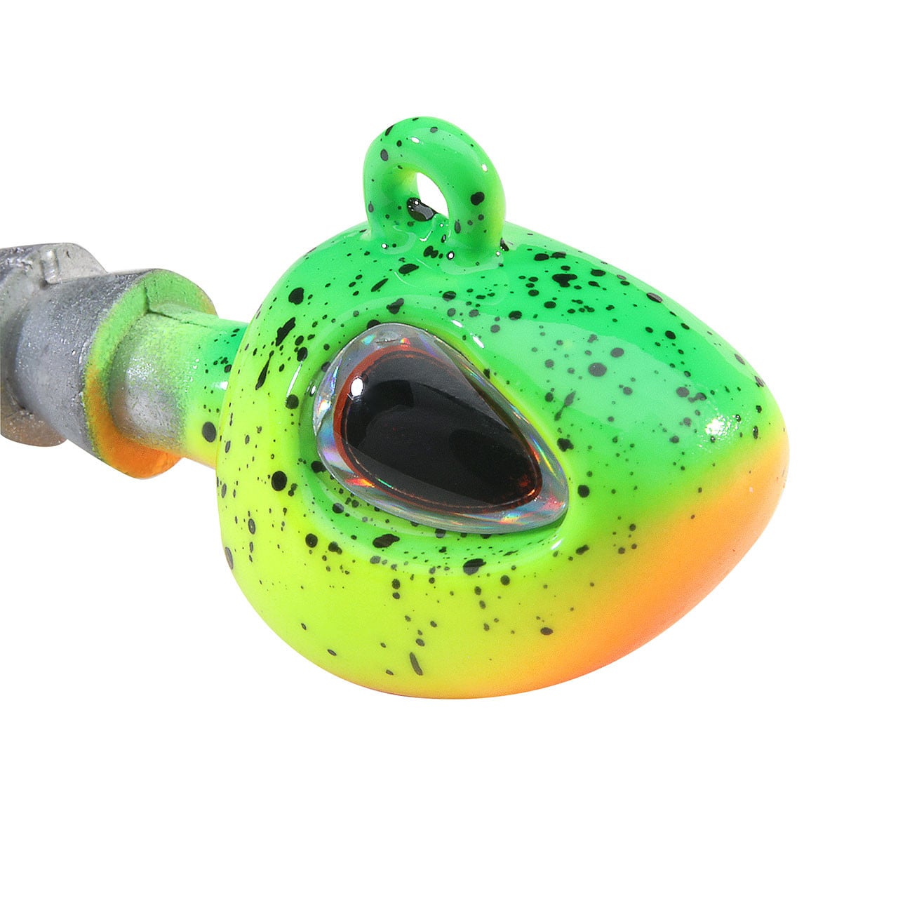Berkley Fusion19 Hybrid Jighead - Size 4 color Fire Tiger close 1/4 turn profile of head