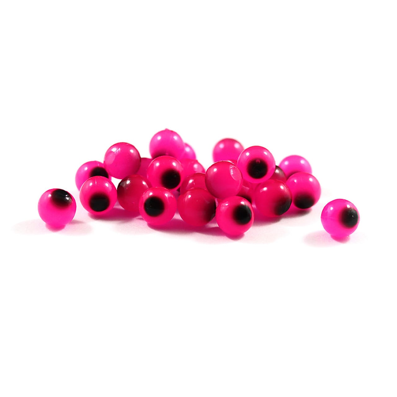 Cleardrift Embryo Soft Beads color Hot Pink Black Dot