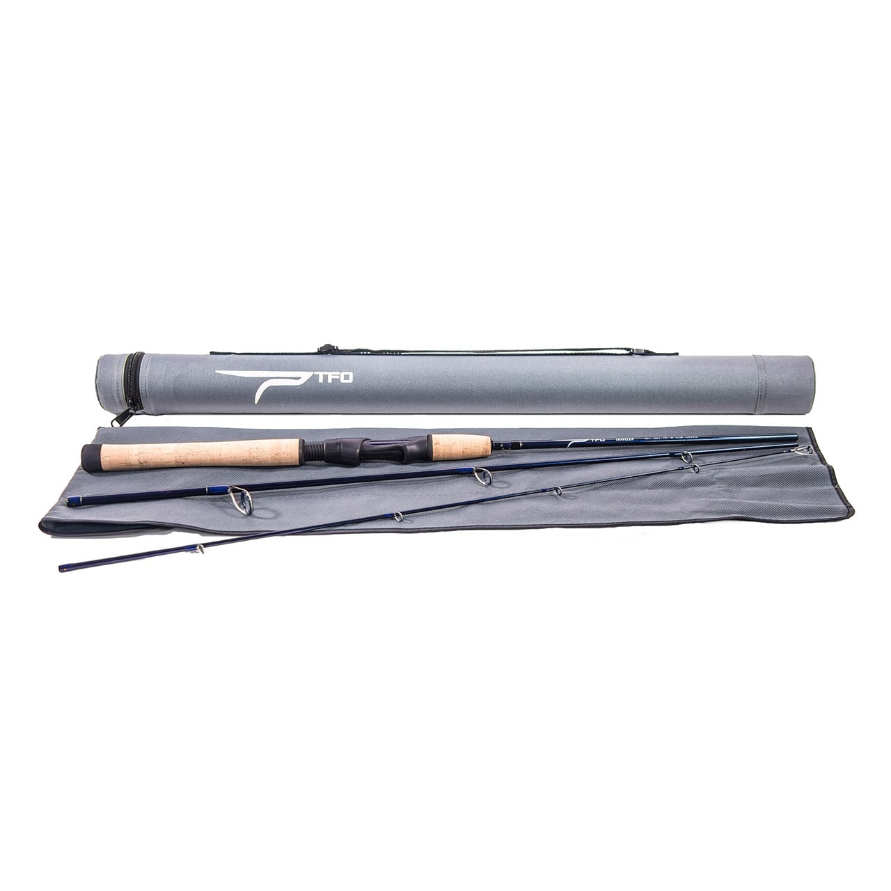 Temple Fork Outfitters Traveler Spinning Rod with Case rod  3 pc and case view