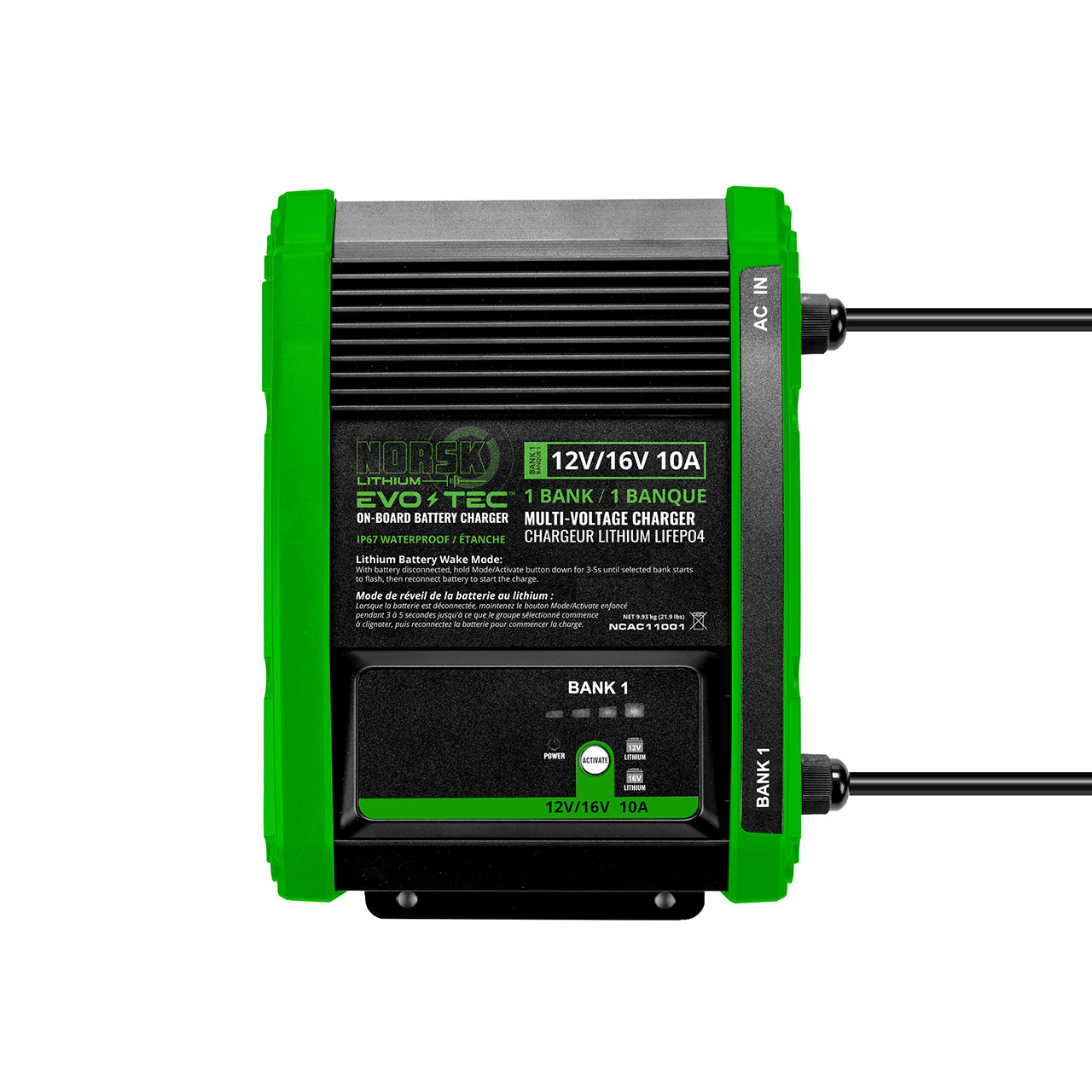 Norsk Single Bank Marine 12/16V 10A A/C Battery Charger