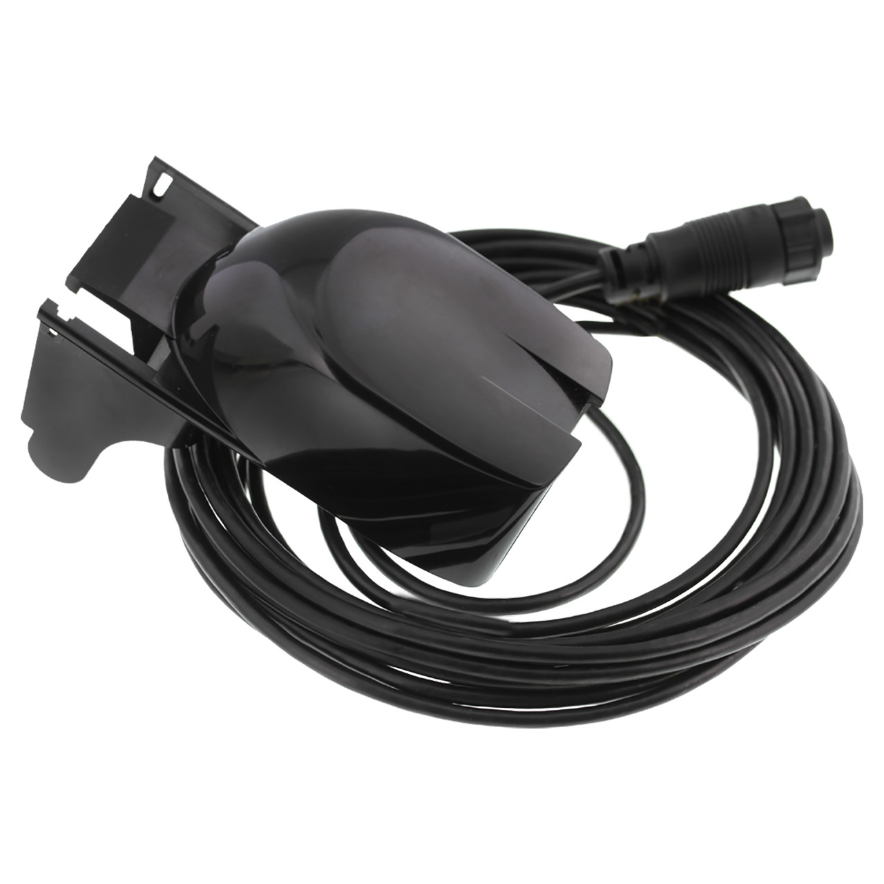 Scotty Seeker 5000 hydrophone for depth and speed tracking, compatible with Bluetooth and Ethernet connectivity.
