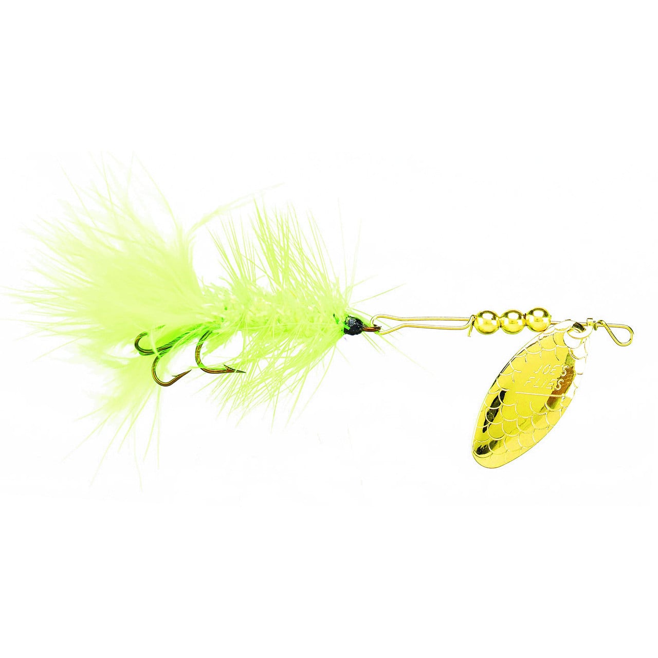 Joe's Flies Ultimate Wooly Bugger Spinner - Willow Blade color Chartreuse