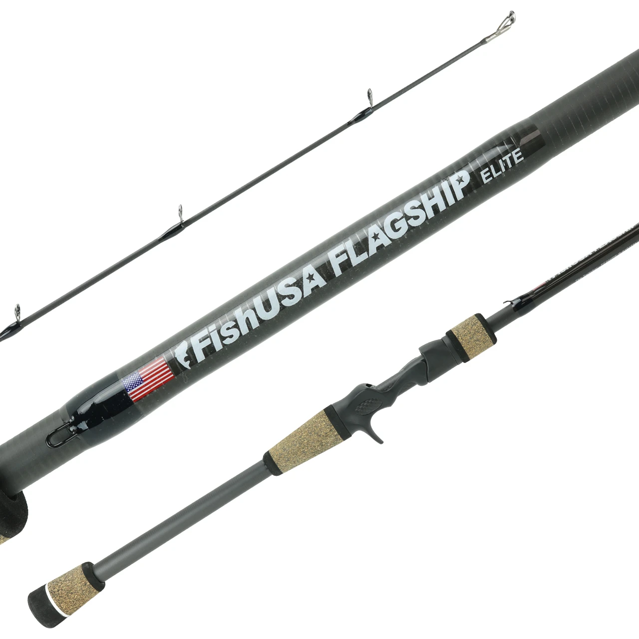 FishUSA Flagship Elite Casting Rod tri picture showing the guide, blank and handle