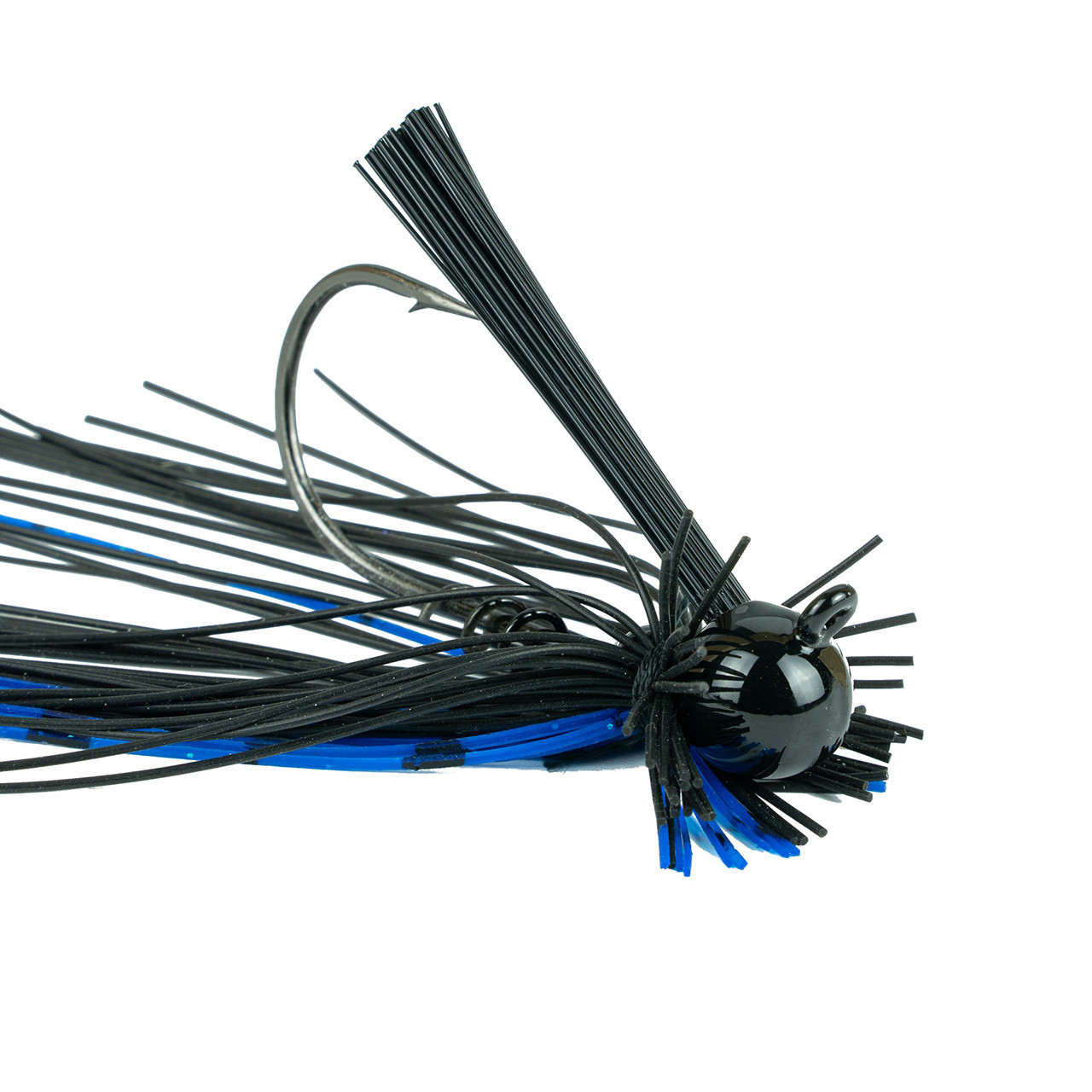 6th Sense Divine Ball Head Finesse Jig color Black N Blue closeup of head