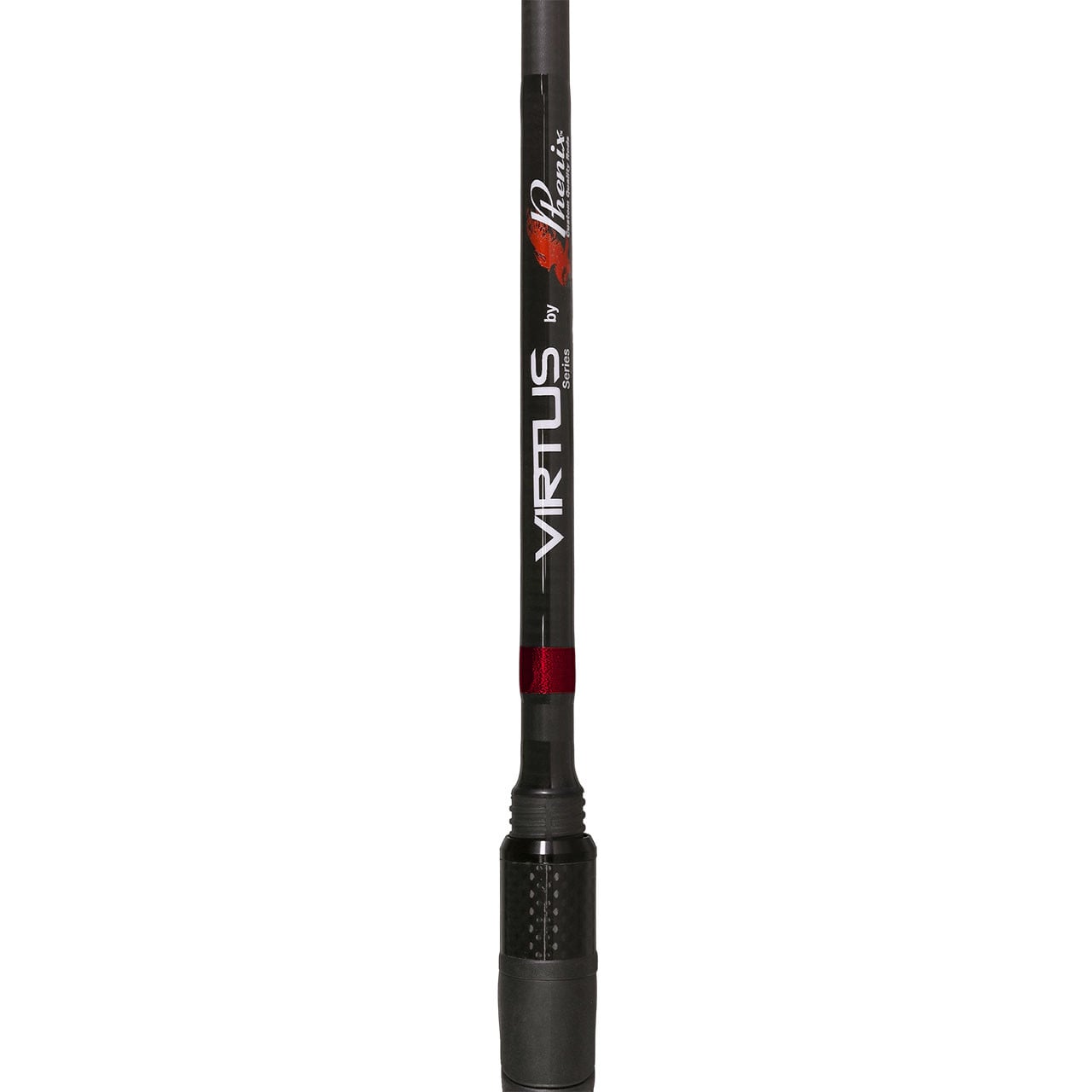 Phenix Virtus Red Diamond Spinning Rods close up of Toray GFR40T carbon fiber blank