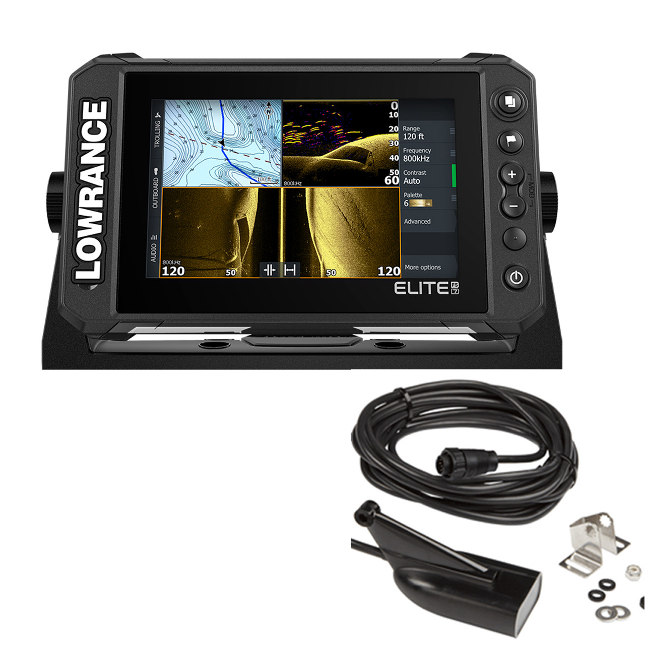 Lowrance Elite FS 7 Chartplotter/Fishfinder Model # 000-15696-001 (with HDI Transom Transducer)