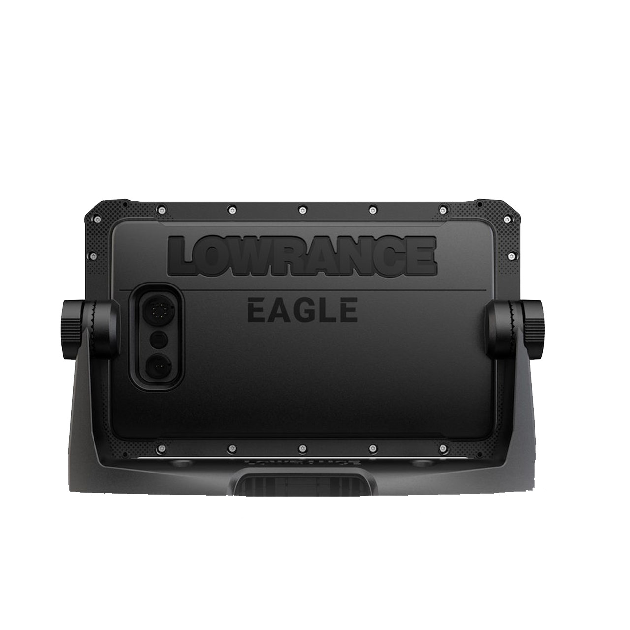 Lowrance Eagle 9 with TripleShot HD Transducer back of monitor