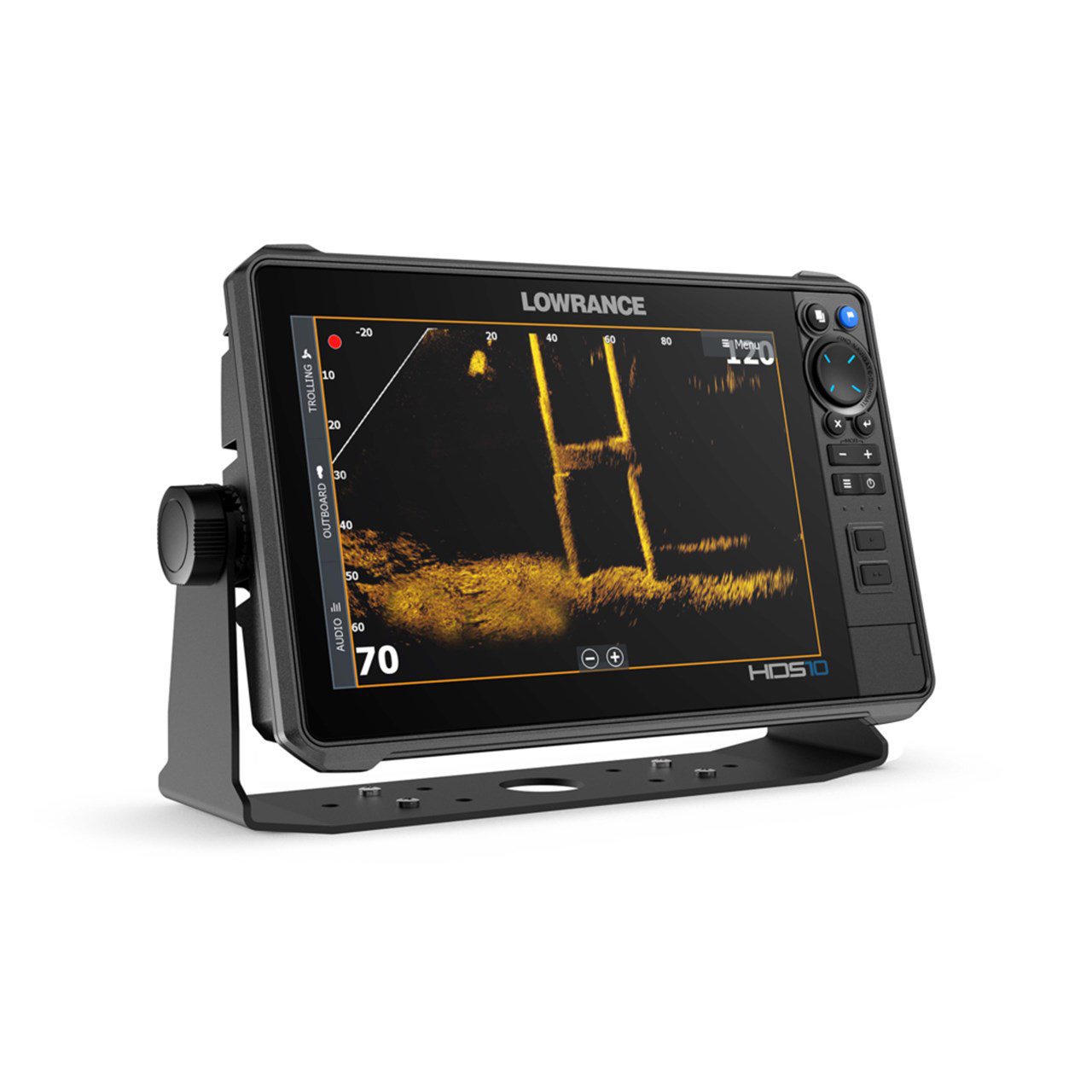 Lowrance HDS PRO 10 Chartplotter/Fishfinder angle view with large buttons