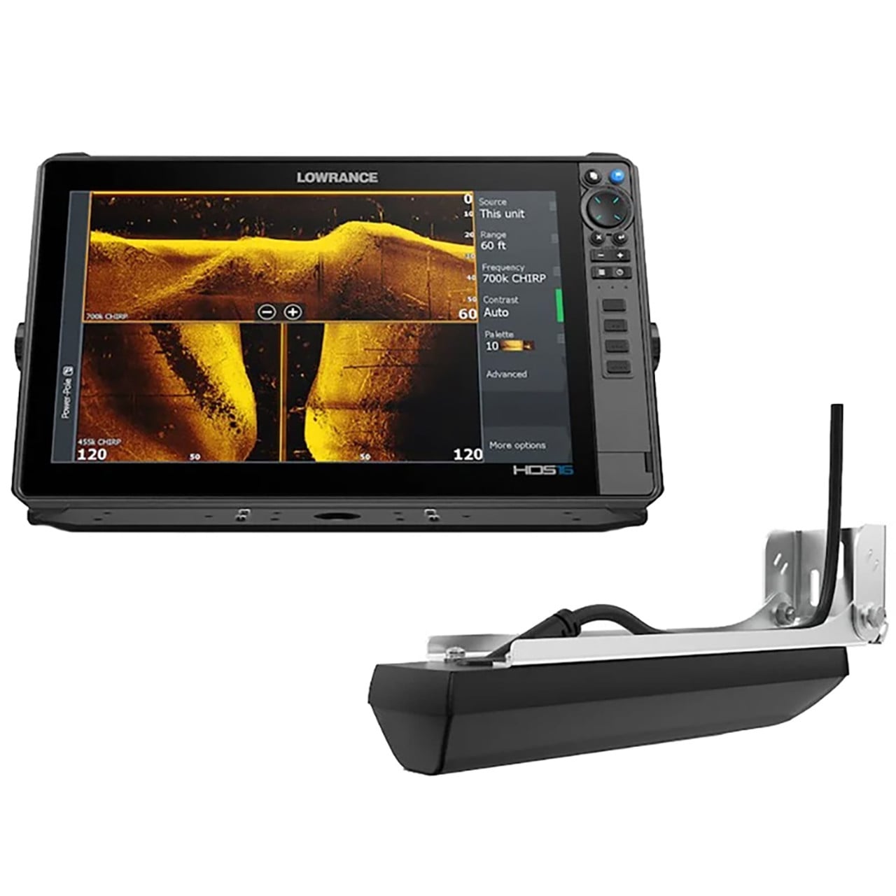 Lowrance HDS PRO 16 Chartplotter/Fishfinder model # 000-15990-001 with transducer