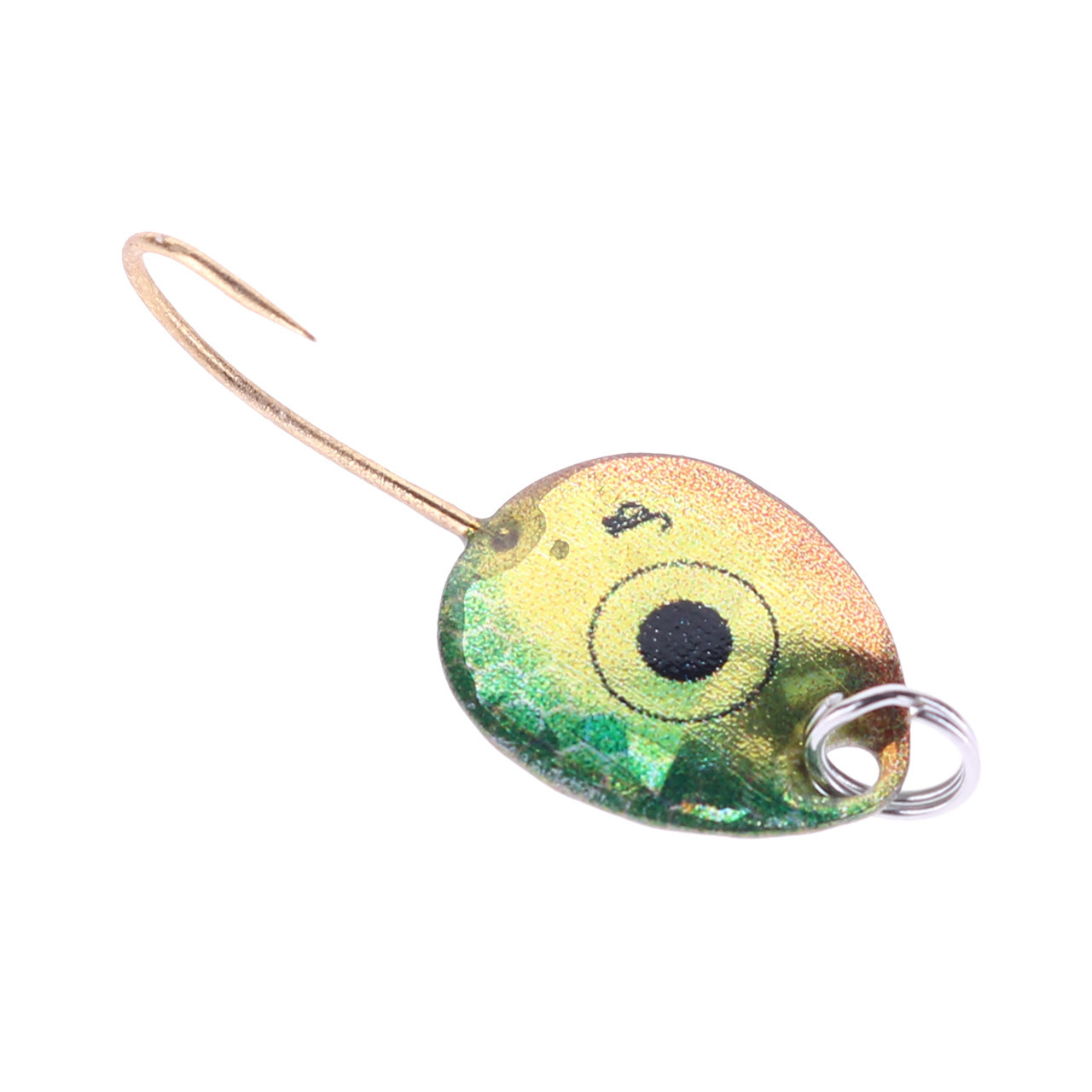 JB Lures Gem-N-Eye Hologram Series Jig color Glow Gold Perch