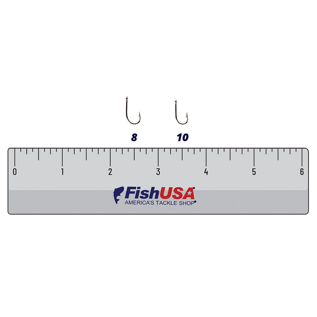 FishUSA Dai-Riki 155 Egg Hook sizes 8 10 with ruler