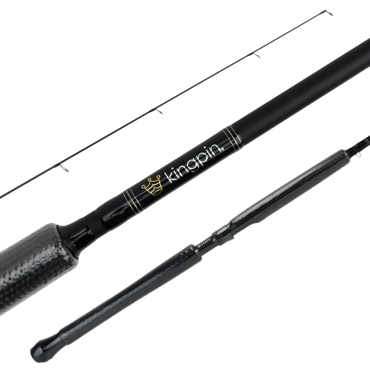 Kingpin Centerpin Fishing Rod model Z1303F showing guides, blank and handle
