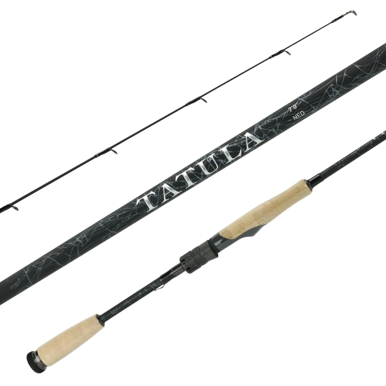 Daiwa Tatula Spinning Rod showing the guides, blank and handle