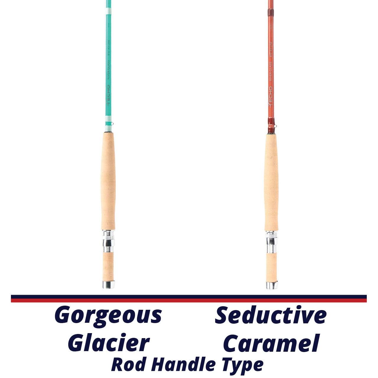 Echo River Glass Fly Rod handle comparison chart