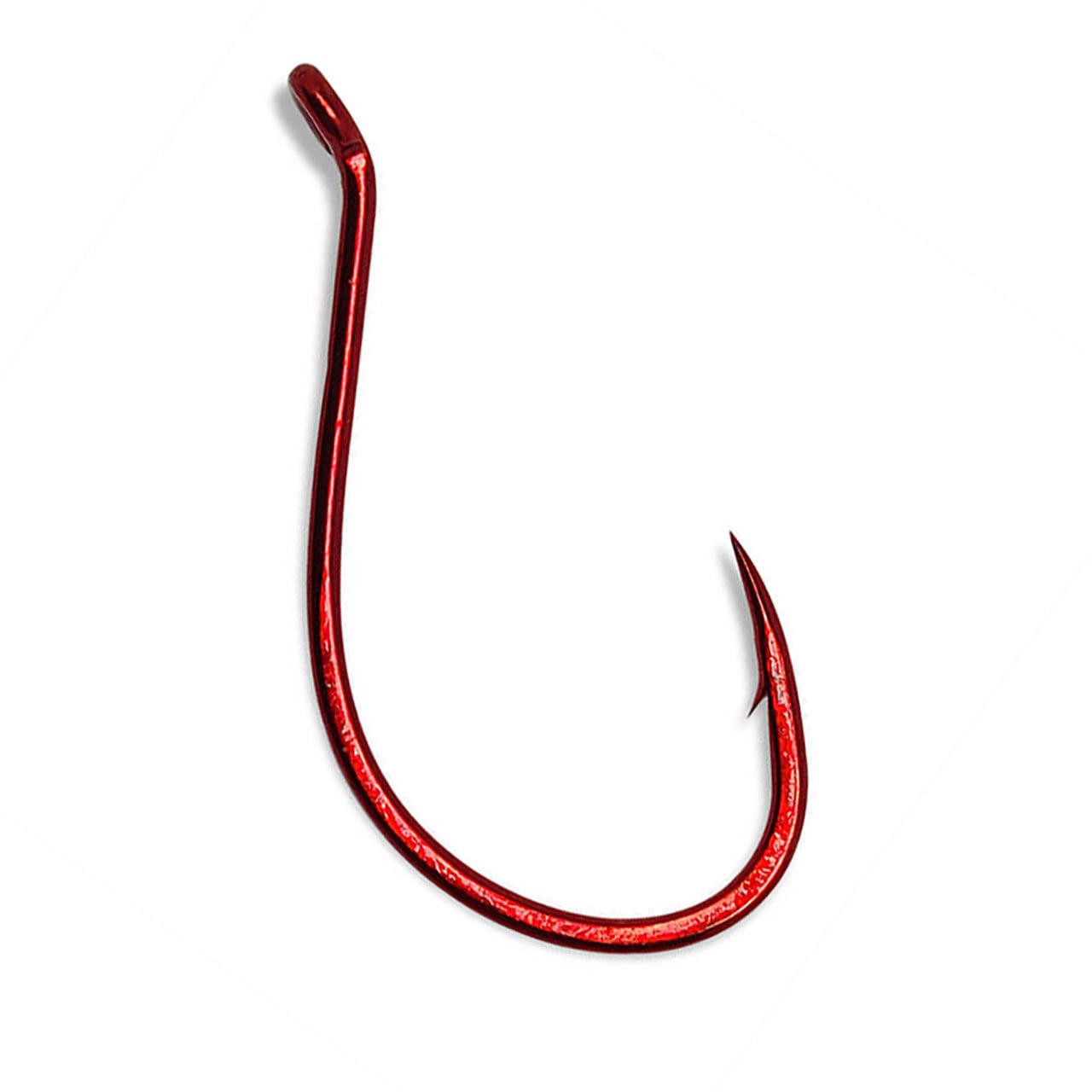 Gamakatsu Octopus Light Hook in Red with a fine-wire build and offset beak point for trout fishing and finesse rigs